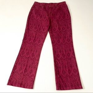 DG2 Diane Gilman Women's Patterned Flare Jeans